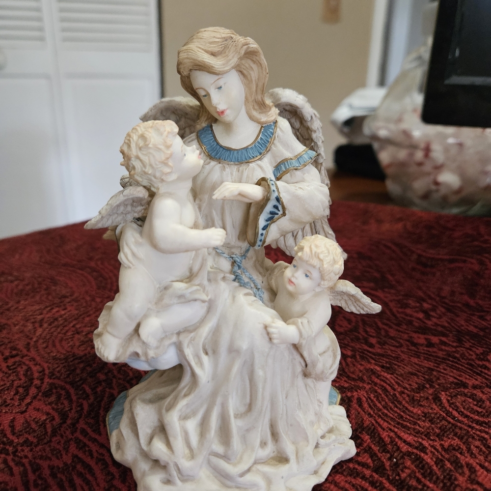 Vintage Ganz Angel Figurine Watching Over You Angelic Teaching 1995